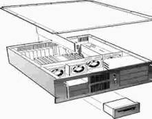 Computer assembly, exploded view